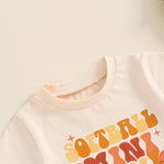 Baby Boys Girls Softball Mini Letter Baseball Print Romper Short Sleeve Round Neck Jumpsuit