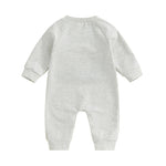 Baby Boys Mama's Boy / Little Dude Fall Romper Letter Embroidery Long Sleeve Crew Neck Full Length Jumpsuit