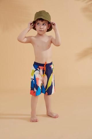 Woven Navy Boys Shorts B2360 - By Baano