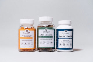 Halal Adult Immunity Booster Bundle – Multivitamin, Vitamin C, and Fish Oil - By Baano