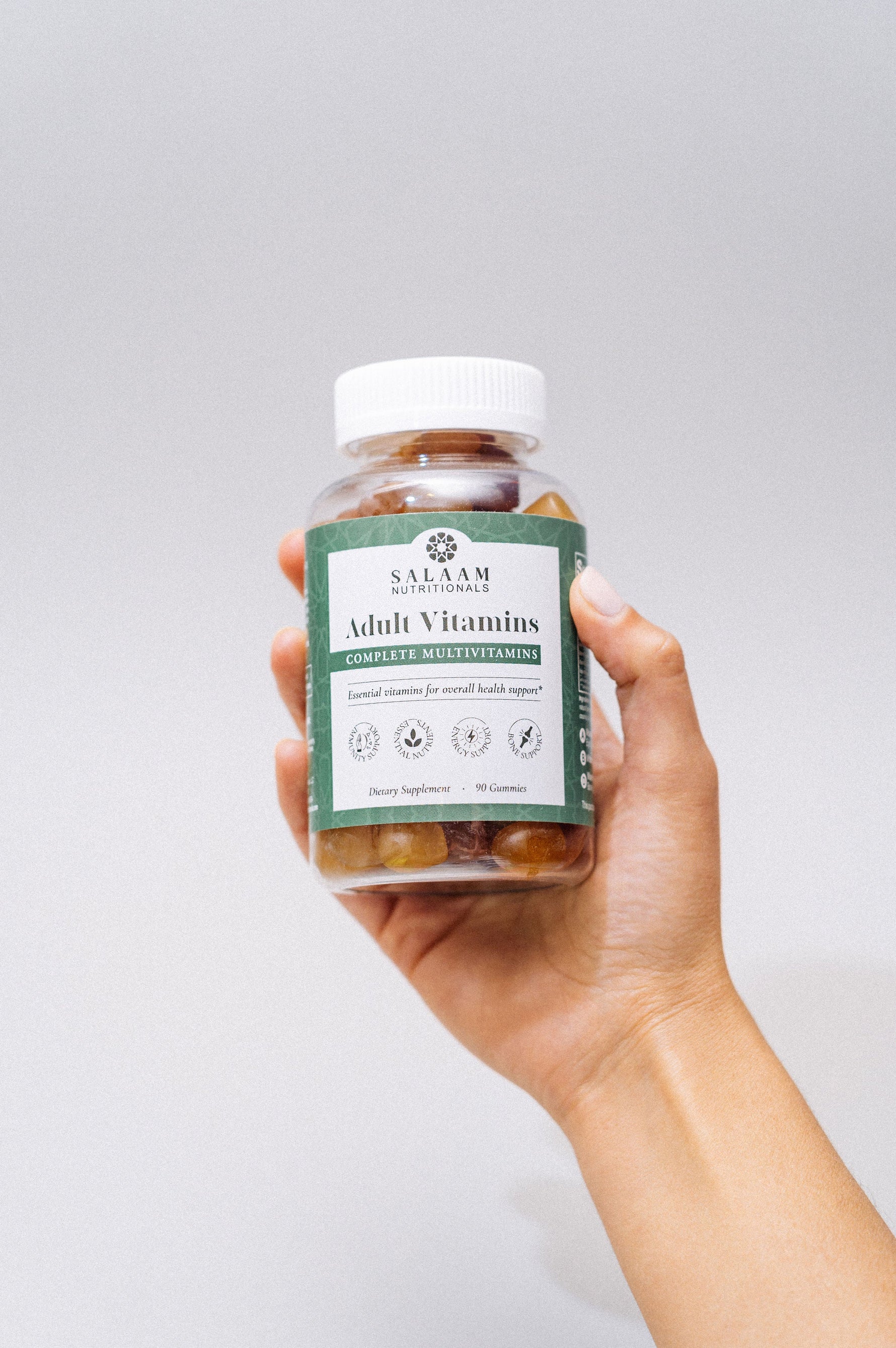 Halal Adult Multivitamin Gummies - Complete Nutrition with Essential Vitamins - 90 Count - By Baano