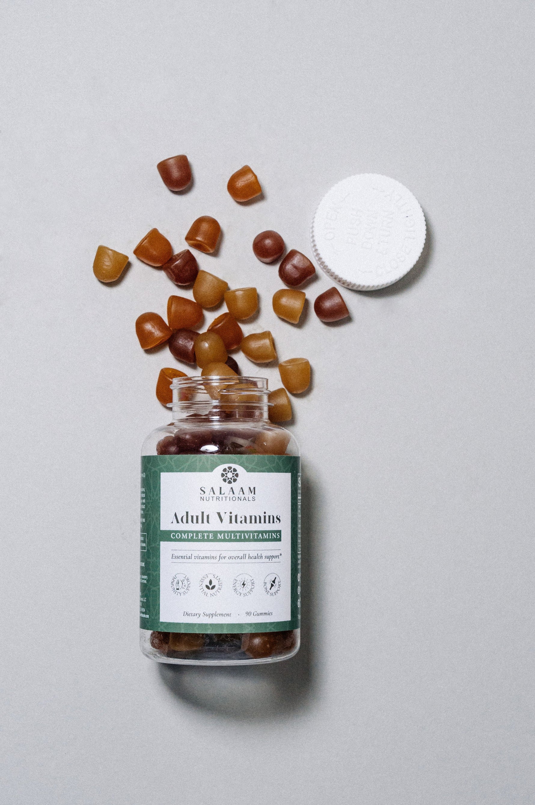 Halal Adult Multivitamin Gummies - Complete Nutrition with Essential Vitamins - 90 Count - By Baano