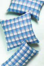 San Andres Gingham Blue & White Pillow