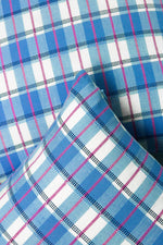 San Andres Gingham Blue & White Pillow