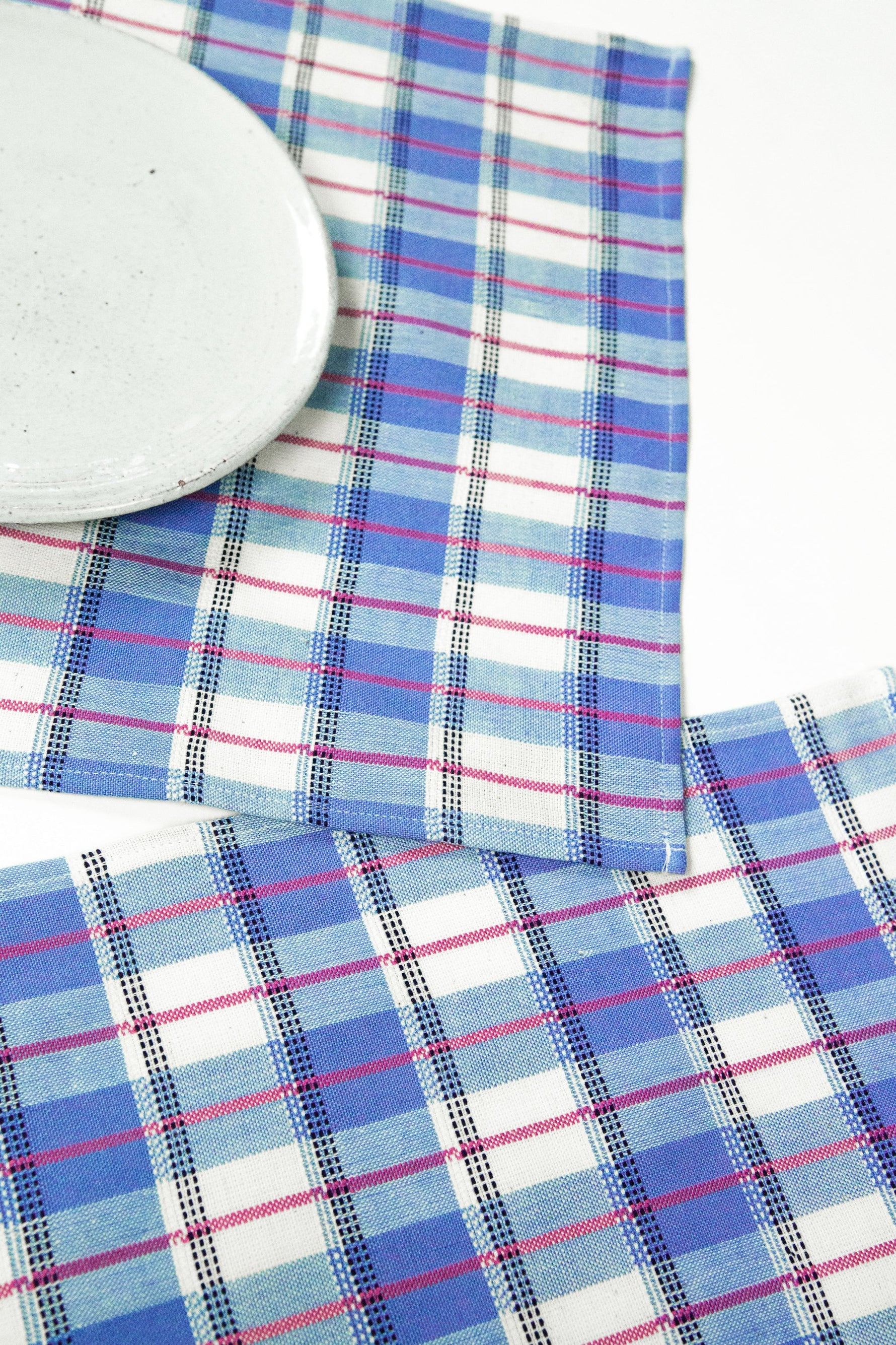 San Andres Gingham Blue & White Placemat