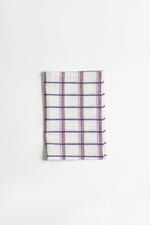 San Lucas Plaid White Cocktail Napkins Set of 4