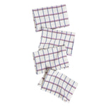 San Lucas Plaid White Cocktail Napkins Set of 4