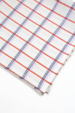 San Lucas Plaid White & Orange Napkins