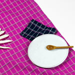 San Lucas Plaid Navy Cocktail Napkins, Set of 4