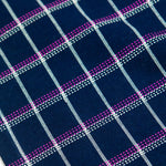 San Lucas Plaid Navy Table Runner