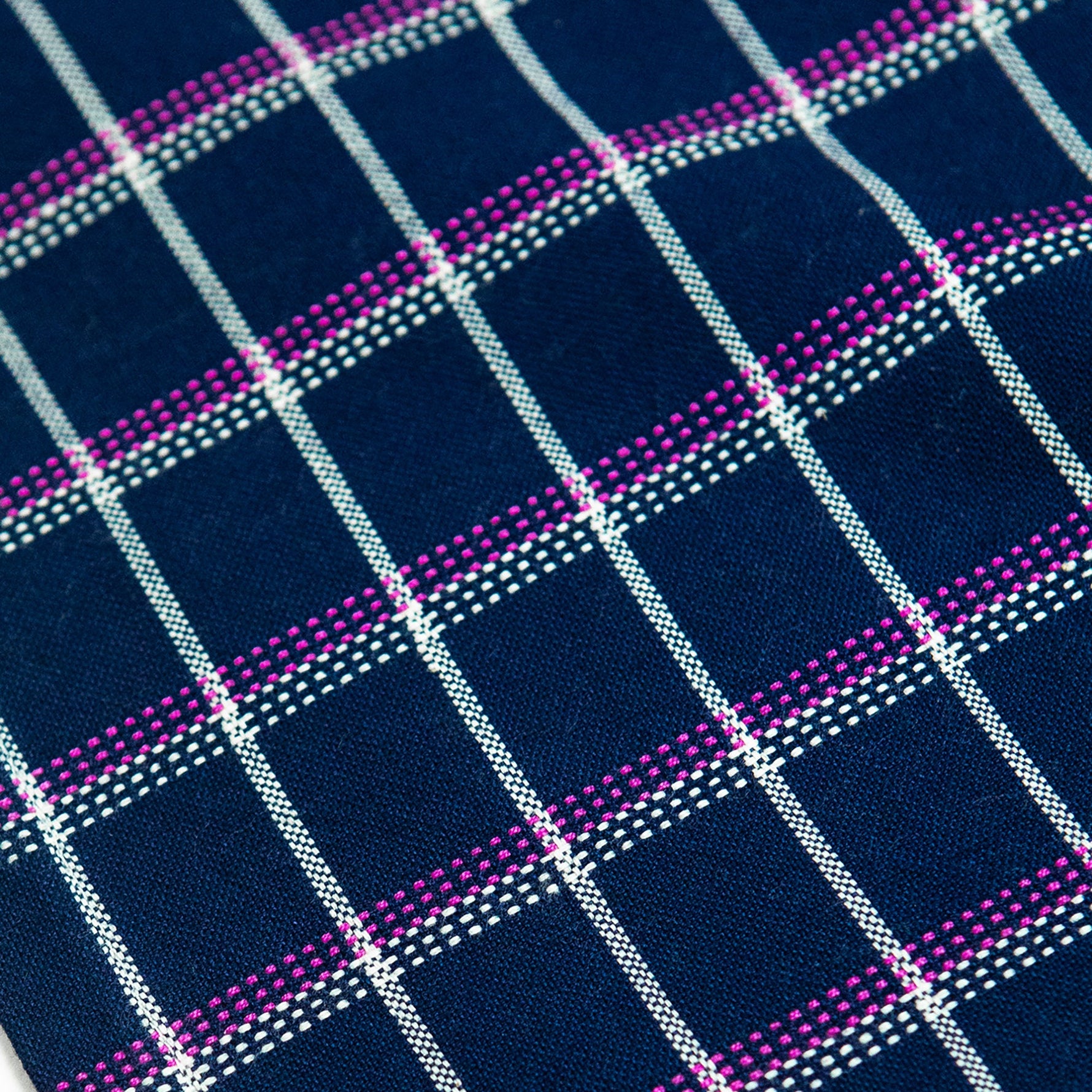 San Lucas Plaid Navy Table Runner