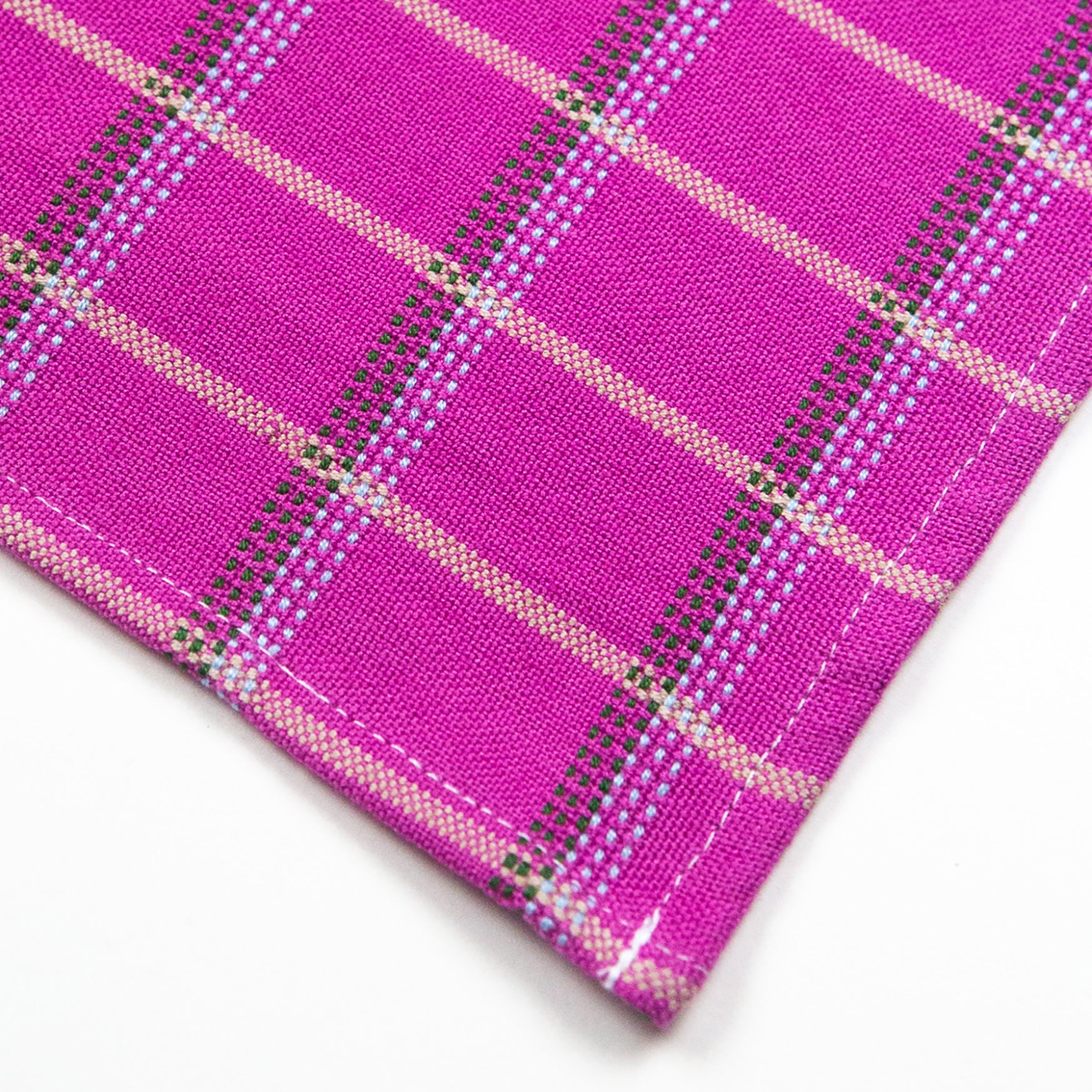 San Lucas Plaid Pink Table Runner