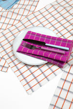 San Lucas Plaid White & Orange Placemat