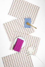 San Lucas Plaid White & Orange Placemat