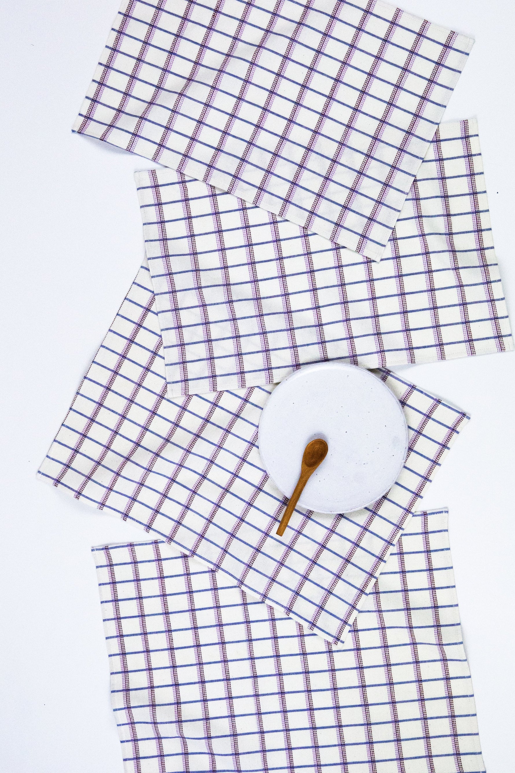 San Lucas Plaid White & Lilac Placemat