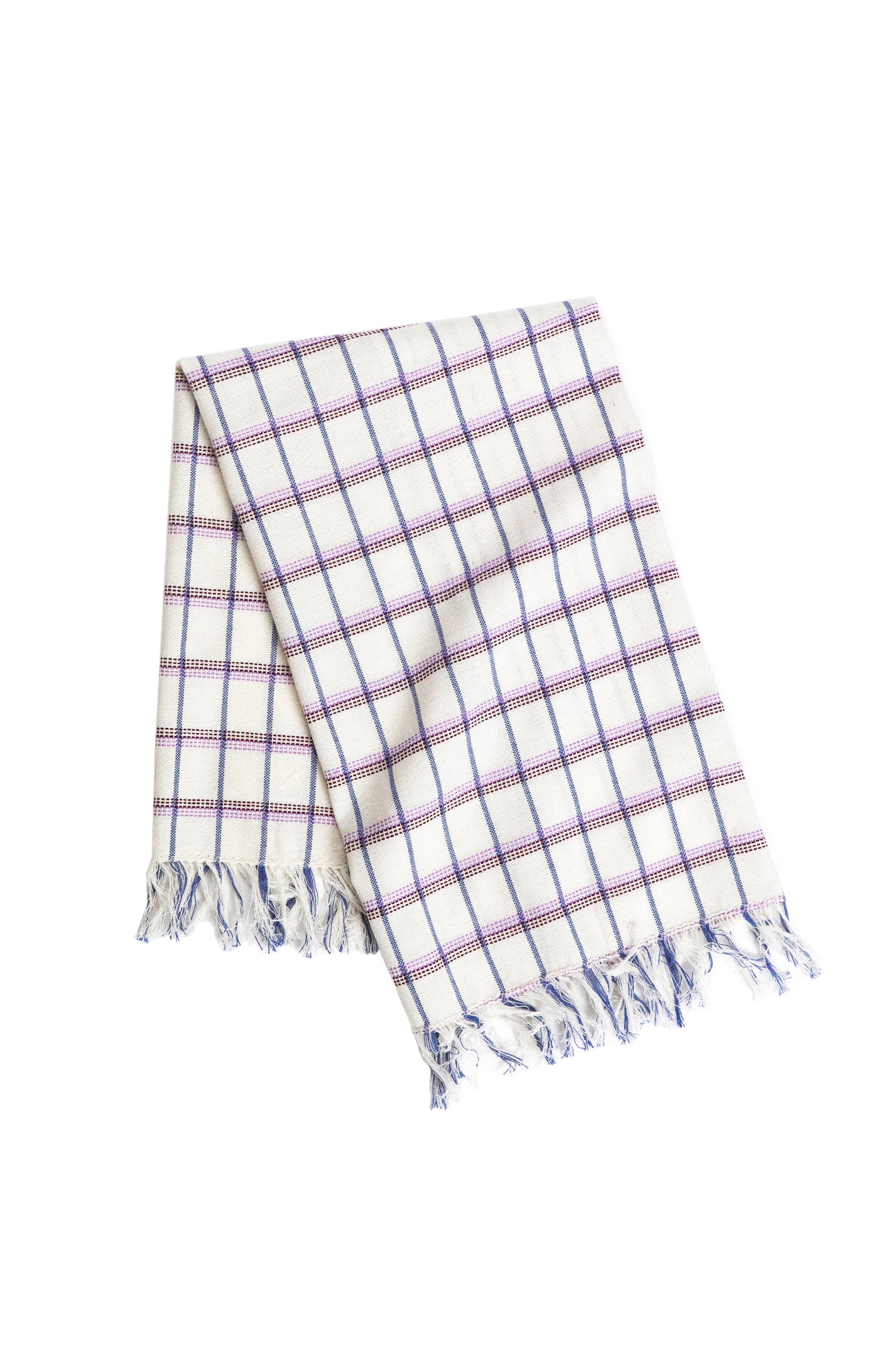San Lucas Plaid White Kitchen Towel