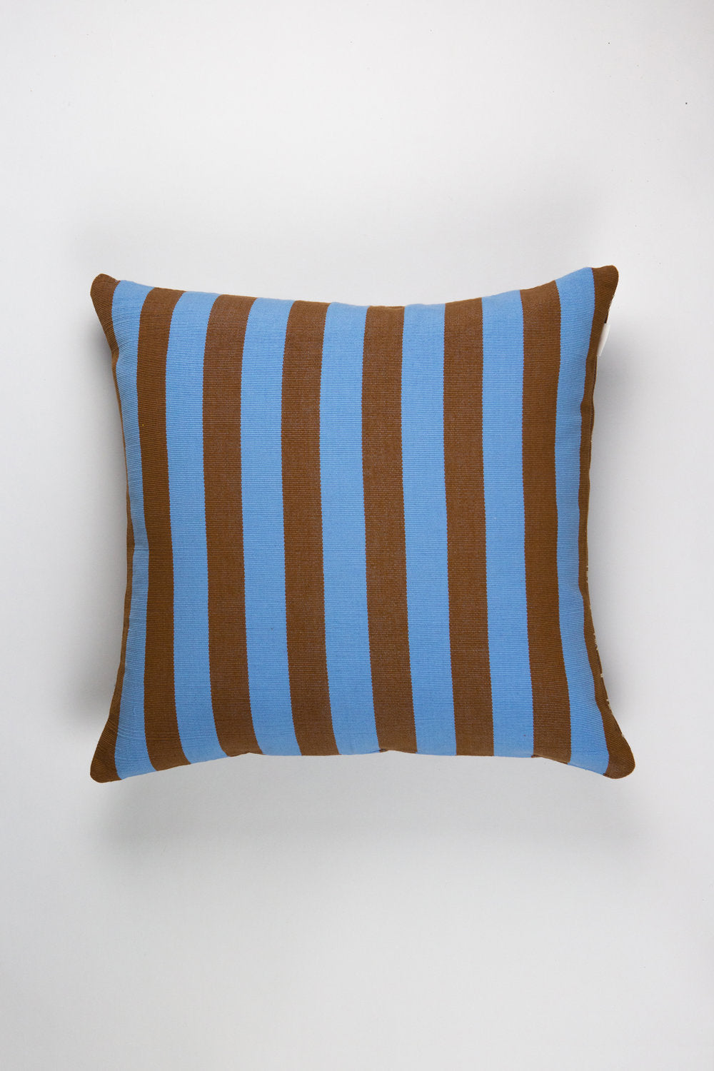 Santiago Grid Pillow - Blue and Umber