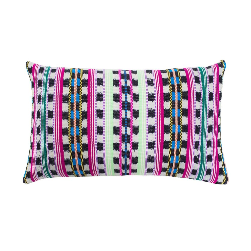Santiago Atitlan Pink and Lime Pillow