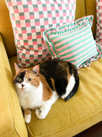 Flora Stripe Ruffle Pillow