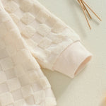 Baby Boys Girls Romper Long Sleeve Crew Neck Checkered Bodysuit Fall Playsuit