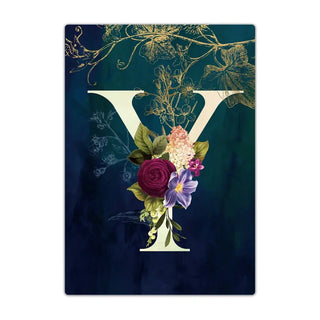 Passport Holder Travel Wallet Leather Passport Cover Cards Travel Wallet Document Organizer Case Flower Letter Name Pattern