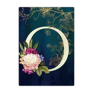 Passport Holder Travel Wallet Leather Passport Cover Cards Travel Wallet Document Organizer Case Flower Letter Name Pattern