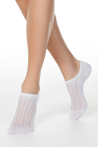 Cotton Ankle Socks Conte Active - 179 Openwork Weave - By Baano