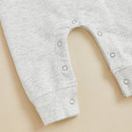 Baby Boy I'm The New Cowboy In Town Western Romper Letter Print Round Neck Long Sleeve Full Length Jumpsuit Fall