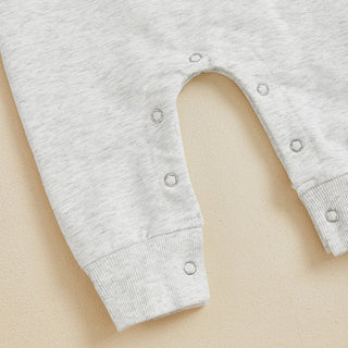 Baby Boy I'm The New Cowboy In Town Western Romper Letter Print Round Neck Long Sleeve Full Length Jumpsuit Fall