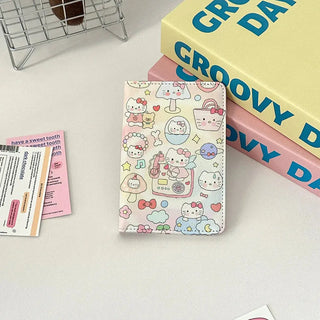 Sanrio Hello Kitty PU Passport Holder Passport Covers Travel Passport Protective Cover ID Credit Card Holder Travel Accessories
