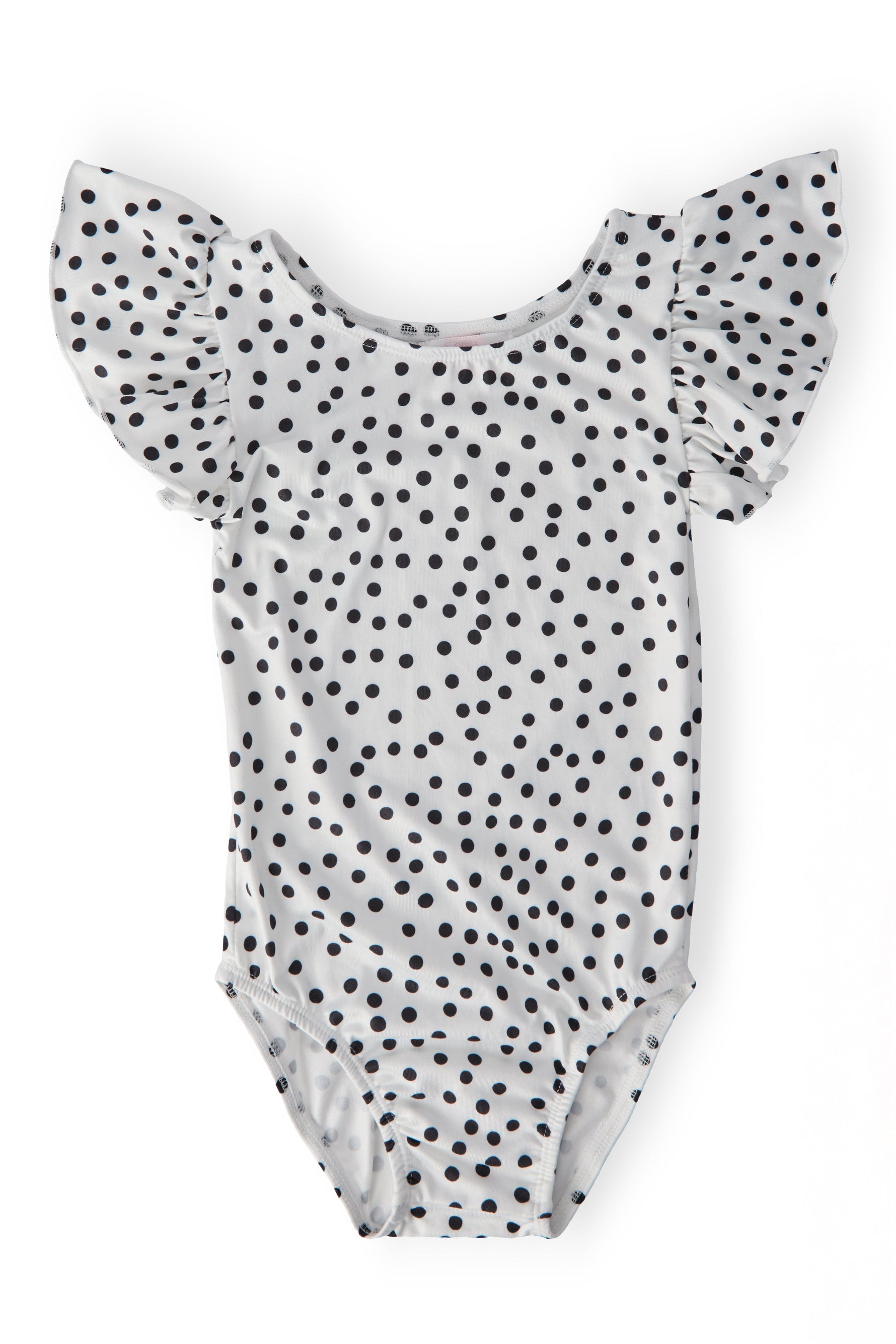 Scattered Dot S/S Flutter Sleeve Leotard