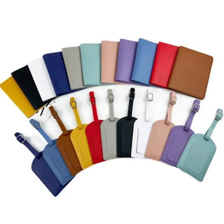 Travel Passport Holder with ID Credit Card Slot PU Leather Luggage Tag Passport Cover Case Passport Protector Organizer