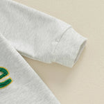 Baby Boys Mama's Boy / Little Dude Fall Romper Letter Embroidery Long Sleeve Crew Neck Full Length Jumpsuit