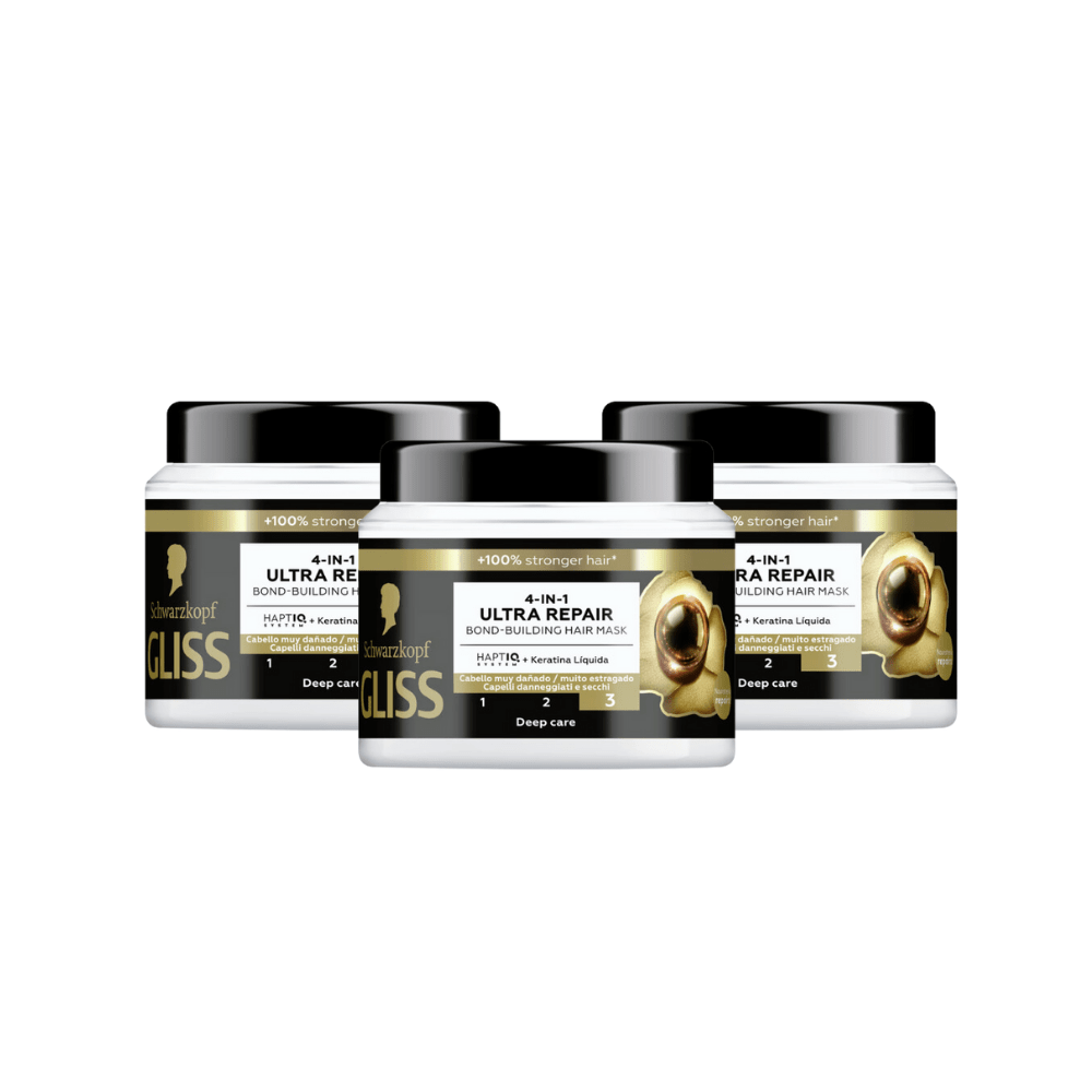 Schwarzkopf Gliss Hair Mask Ultimate Repair 400 ml 3 Pack - By Baano