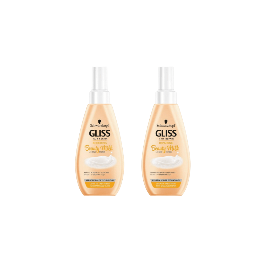 Schwarzkopf Gliss Hair Repairing Beauty Milk Protein Spray Care 150 ml 2 Pack - By Baano