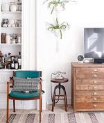 Antigua Pillow - Black and Natural Ivory