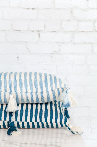 Antigua Pillow - Dark Teal Blue