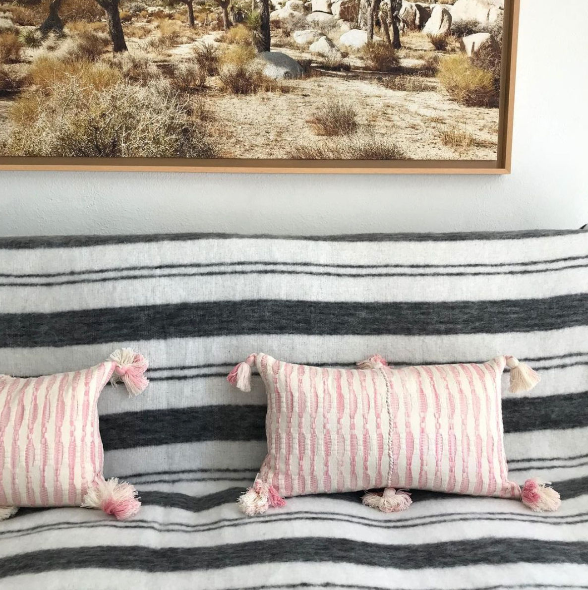 Antigua Pillow- Naturally Dyed Faded Pink