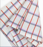San Lucas Plaid White & Orange Napkins
