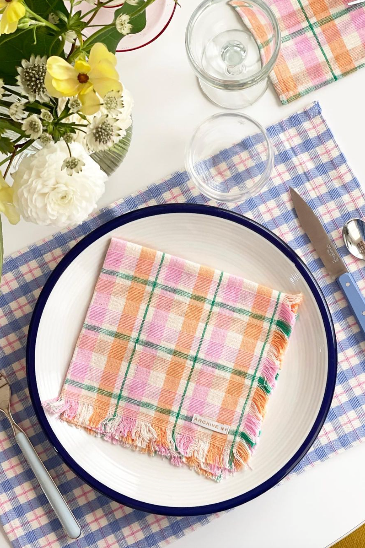 Marguerite Plaid Party Napkins