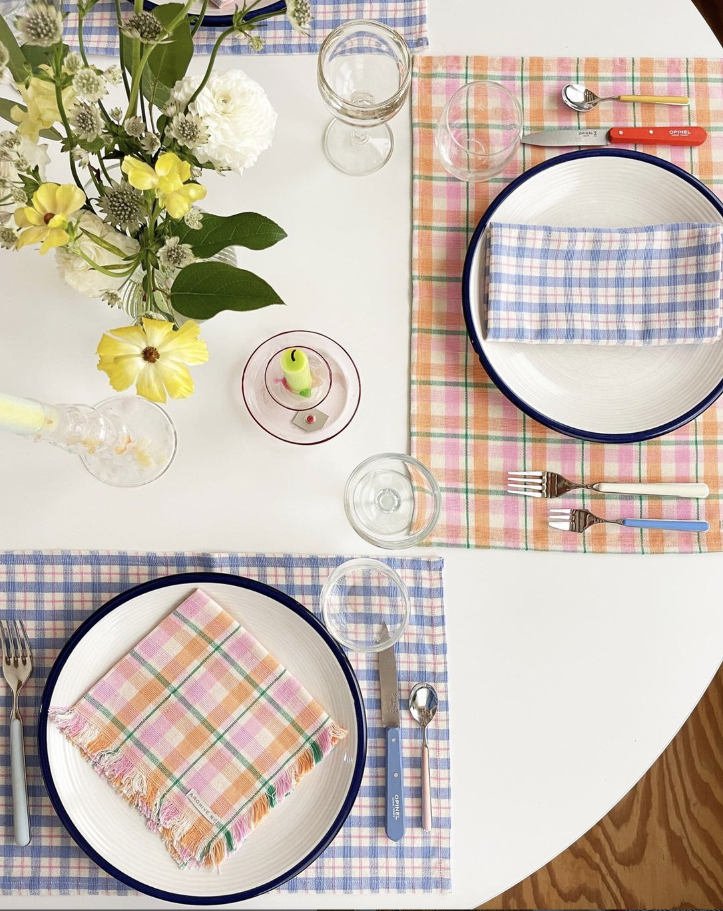 Marguerite Plaid Party Napkins