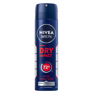 Nivea Dry Impact 72 Hour Dual protect Anti-Transpirant Spray For Men 150 ml