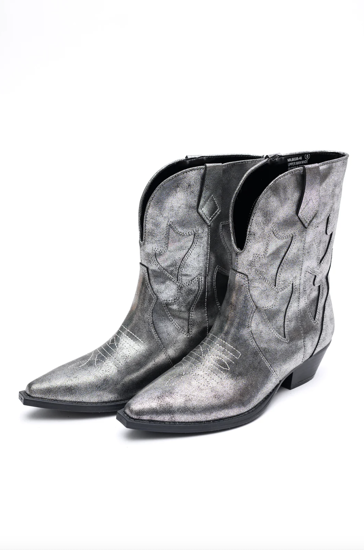 Jersey Metallic Boot in Silver Naughty Monkey