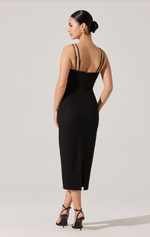 Allura Black Midi Dress