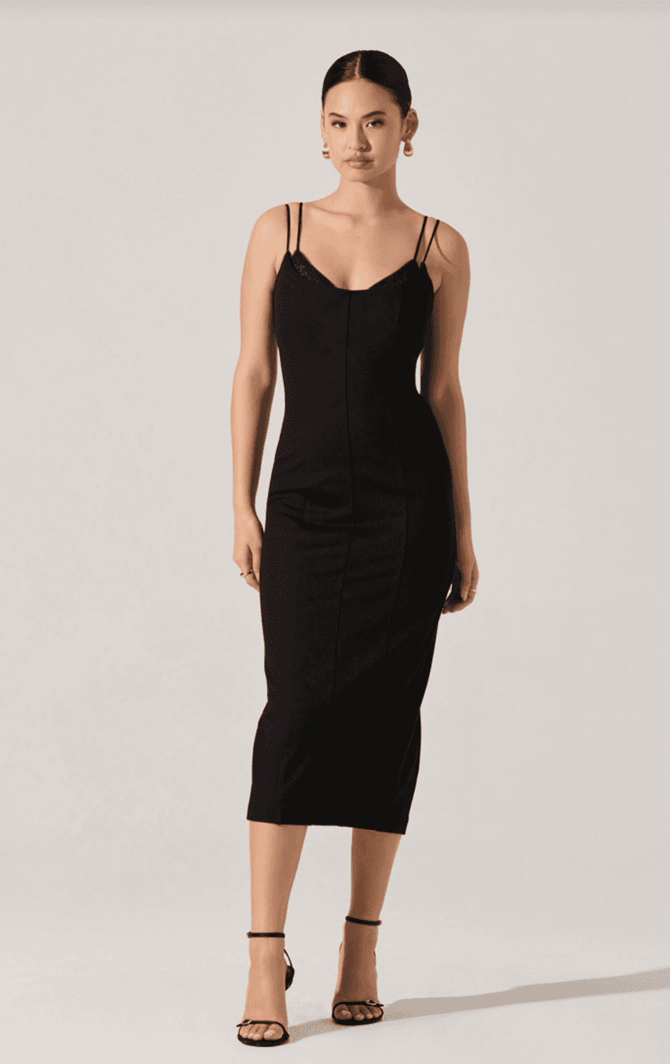 Allura Black Midi Dress