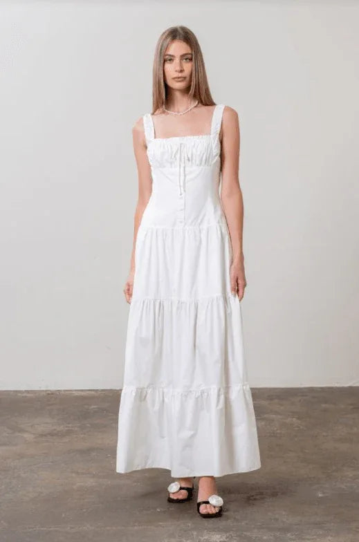 Sadie White Maxi Dress - Glamourous Grace