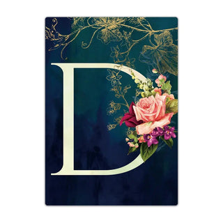 Passport Holder Travel Wallet Leather Passport Cover Cards Travel Wallet Document Organizer Case Flower Letter Name Pattern