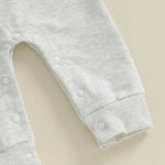 Baby Boys Mama's Boy / Little Dude Fall Romper Letter Embroidery Long Sleeve Crew Neck Full Length Jumpsuit