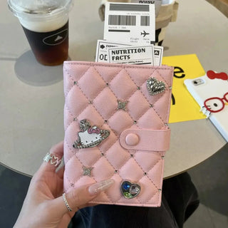 Hello Kitty Passport Holder Originality Delicate Fashion Convenient Document Storage Bag Leather High-capacity Passport Holder