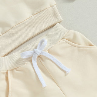 Baby Toddler Girls Boys 2Pcs Fall Sets Solid Long Sleeve Tops Pants Outfit